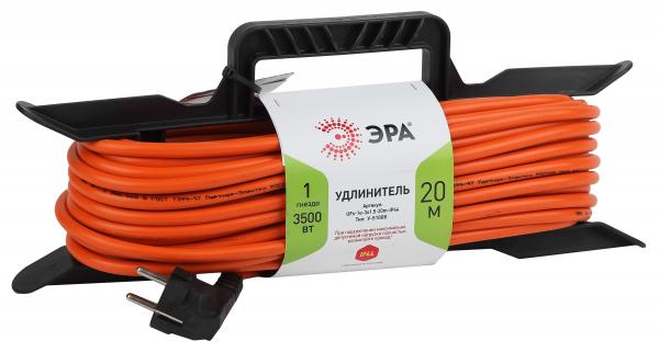 Удлинитель силовой ЭРА UFx-1e-3x1.5-20m-IP44 на рамке с заземляющими контактами 1 гнездо 20м ПВС 3x1.5