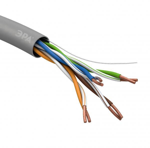 U/UTP 4x2x24 AWG Cat5e CU PVC 305м (2/24) Кабель витая пара ЭРА