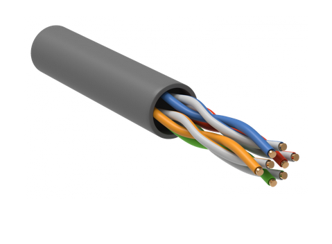 U/UTP категория 5E 4 пары PVC кабель витая пара серый GENERICA