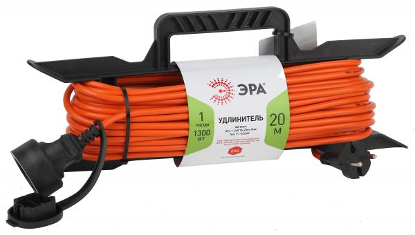 Удлинитель силовой ЭРА UFx-1-2x0.75-20m-IP44 на рамкебез заземляющих контактов 1 гнездо 20м ПВС 2x0.75