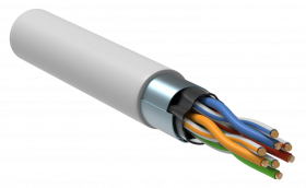 F/UTP кат.5E 4х2х0,48мм 24AWG solid, LSZH, 305м, белый ITK Кабель связи витая пара ШПД