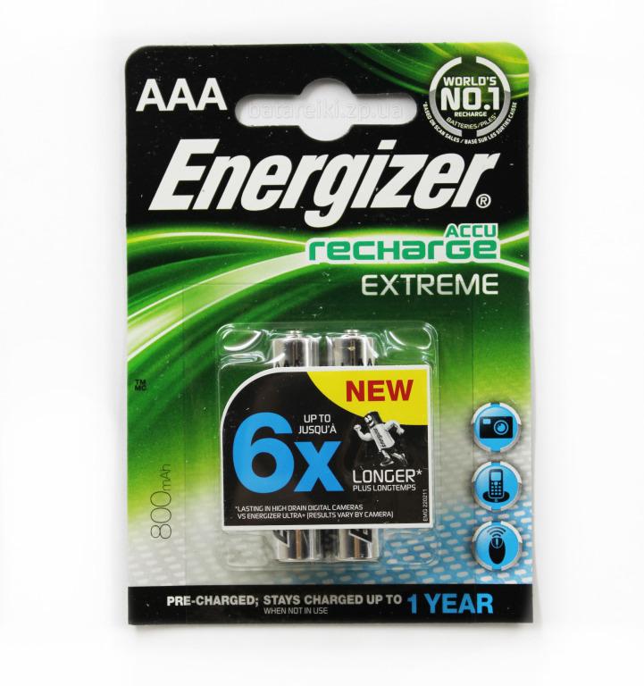 Аккумулятор ENRGIZER Extreme HR3 AAA BP2 800mAh  Pre-Ch