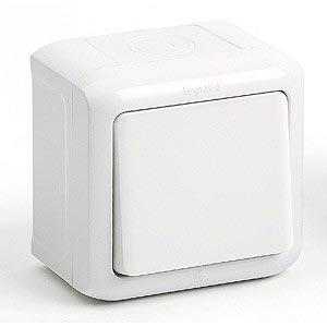Legrand  Quteo  Белый Переключатель 1-клавишный открытая установка IP44 782304