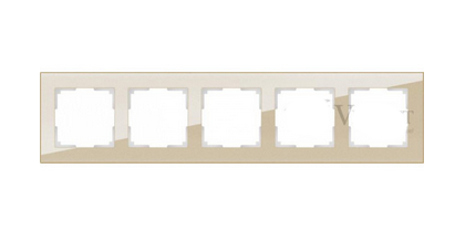 Werkel  Favorit Шампань Рамка 5-местная стекло Werkel WL01-Frame-05 / a040874