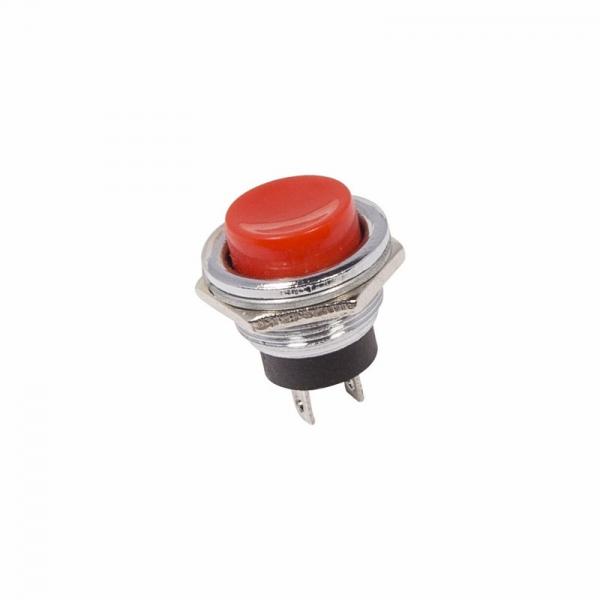 Выключатель-кнопка  металл 220V 2А (2с) (ON)-OFF  Ø16.2  красная  (RWD-306)  REXANT 36-3351