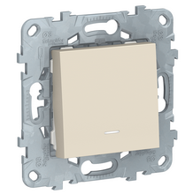 Schneider Electric Unica NEW Бежевый Переключатель 1-клавишный, схема 6, 10 AX, 250 В, NU520344