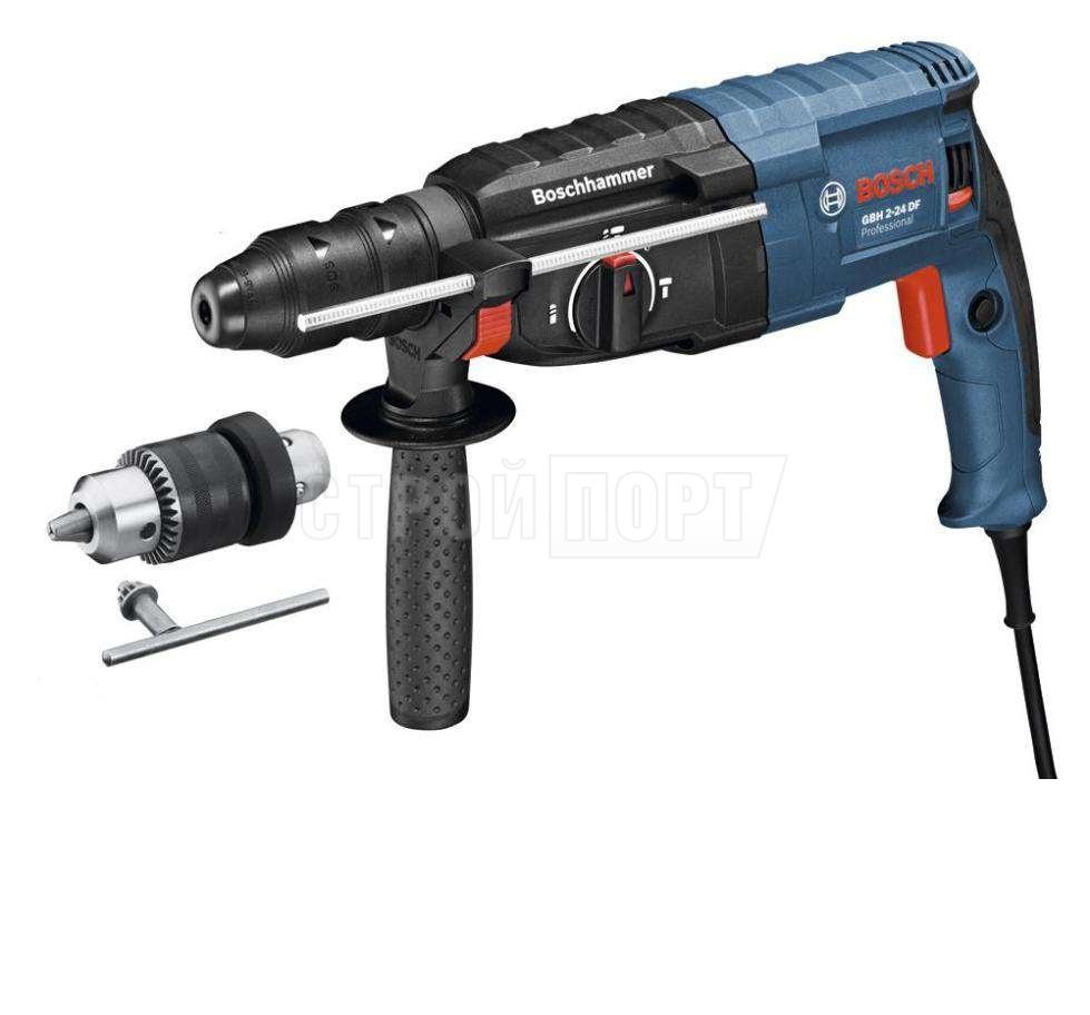 Перфоратор 790Вт, 24мм, 2,7Дж SDS+, 3 режима,  кейс+БЗП GBH 2-24DF Bosch 06112A0400