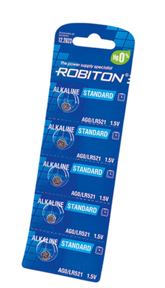 Элемент питания ROBITON STANDARD AG0 BL5 (кратно 5)