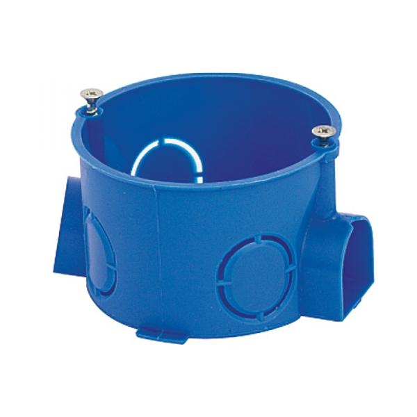 Коробка установочная КМТ-010-002 для твердых стен 60х40  полипропилен, синий, винты, IP20 EKF  plc-kmt-010-002