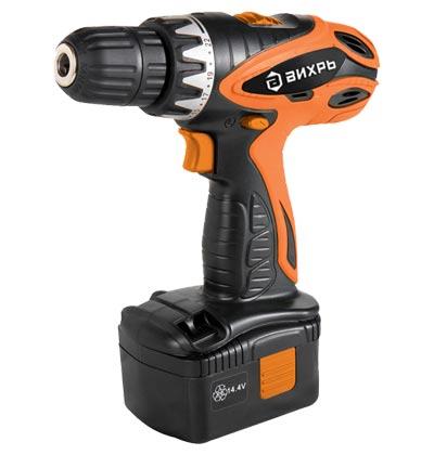 Дрель-шуруповерт аккумуляторная ДА-14,4-2к Вихрь  72/14/4