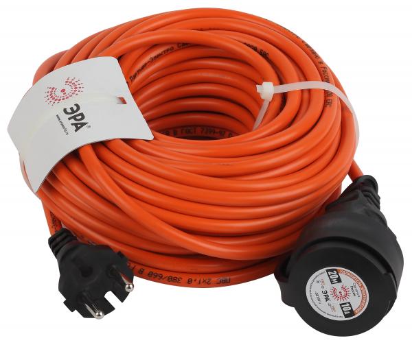 Удлинитель силовой ЭРА UPx-1-2x1-20m-IP44 в бухте без заземляющих контактов 20м 1 гнездо ПВС 2х1