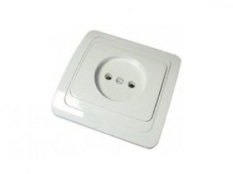TDM  Валдай  Белый Розетка 1-местная 2П СП защитные шторки 16А IP20 SQ1804-0023