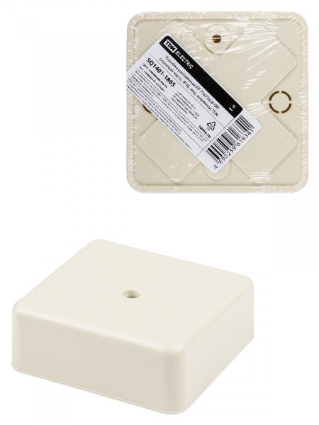 Коробка расп. ОП  75х75х28 сл. кость, IP40, инд. штрихкод TDM
