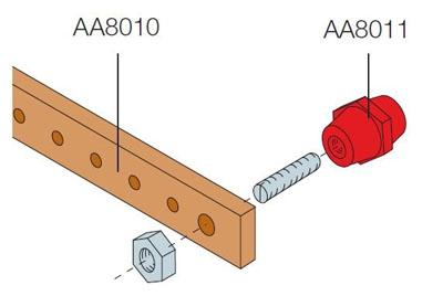 ABB Шина медная 20x5мм ШхВ L=1000мм (1упак=4шт) /AA8010/