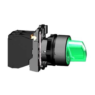 Переключатель 22мм 230-240В зелёный с подсветкой Schneider Electric TE-IMCI XB5AK123M5