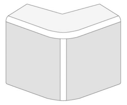 DKC  AEM  Белый  Угол внешний  25x17 (розница 4 шт в пакете, 20 пакетов в коробке) 00404R