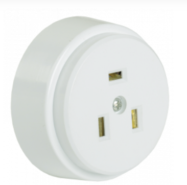 Розетка разборная для плиты с заземляющими контактами, открытая установка 32А белая IEK РПпл10-01-Ст