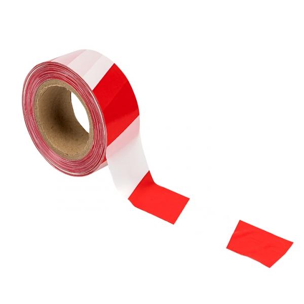 Лента оградительная 50ммх200м бело-красная ЛО EKF Basic