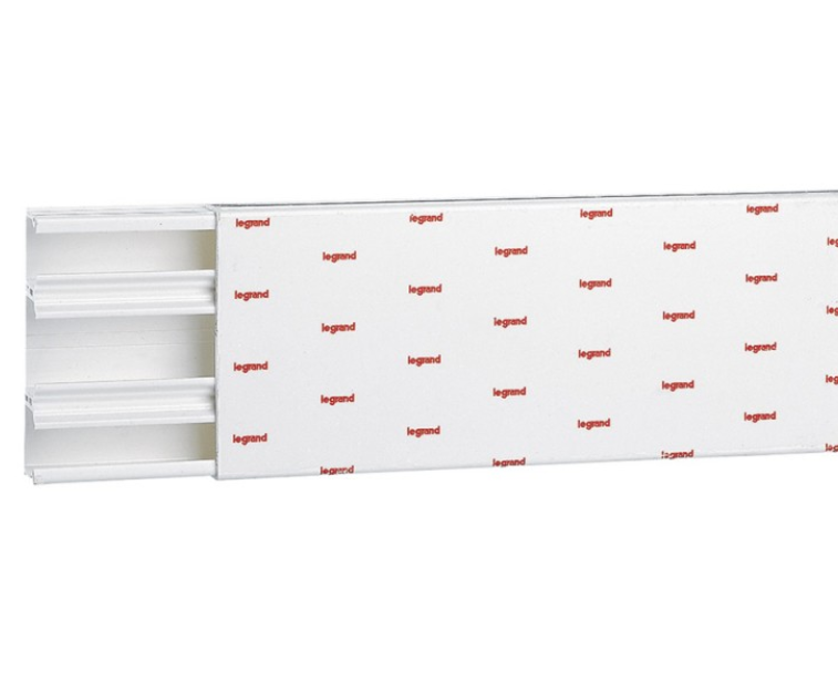 Мини-плинтус DLPlus - 40x16 мм - 2 отделения - длина 3 м - белый
