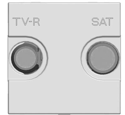 ABB  Zenit  Шампань Розетка TV-R-SAT проходной с накладкой   /N2251.8 CV//2CLA225180N1901/