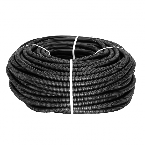 Труба гофр. ПНД Plast с зондом d32мм (25м.) черная EKF PROxima