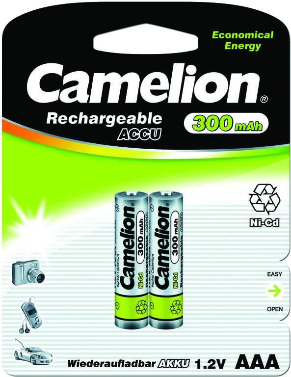 Аккумулятор CAMELION R03  300 mAh Ni-Cd BL-2