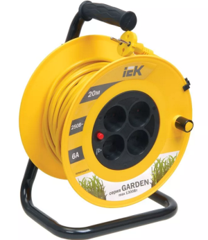 Катушка IEK  "Garden" УК20 с термозащитой, 4 места 2Р/20м 2х0,75 мм2
