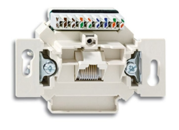 ABB  Basic55  Розетка механизм 1-местная телекоммуникационная 8-полюсная J45,к.5е, н/э 0230-0-0469/2CKA000230A0469/