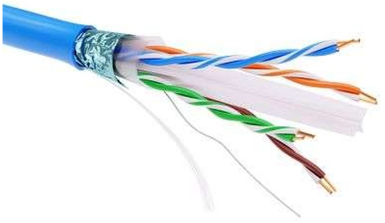 F/UTP 4х2 CAT6, PVC DKC информационный экранированый, синий кабель