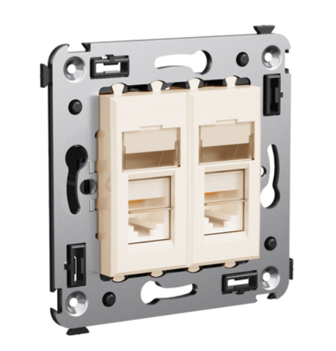 DKC  Avanti С/У Ванильная Дымка  Розетка RJ-45 , 5e 2-местная 4405464