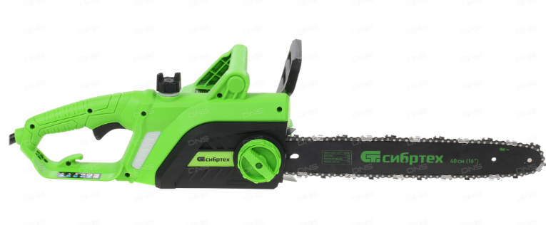 Пила цепная электрическая ПЦЭ-2200П с поперечным двигателем, 2,2 кВт, 16'' (40 см) Сибртех