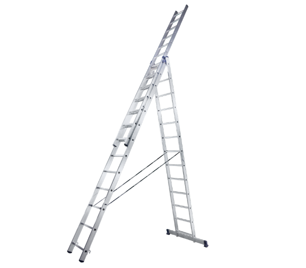 Лестница 3-секционная алюминий 3х8 ступеней 225/310/501, Алюмет 5308