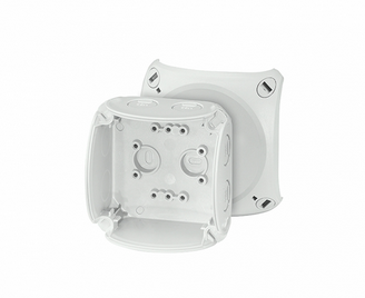 Коробка ответвительная пустая KF 0200 G , стойкая к УФ, "всепогодная", IP 66/67, размер 93х93х62, цвет светло-серый, материал поликарбонат, преднамеченные выбиваемые отверстия на 7 вводов М20, кабельные ввода AKM заказываются отдельно.