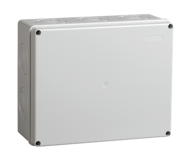 Коробка распаячная КМ41271 для о/п 240х195х90 мм IP44 (RAL7035, кабельные вводы 5 шт) IEK