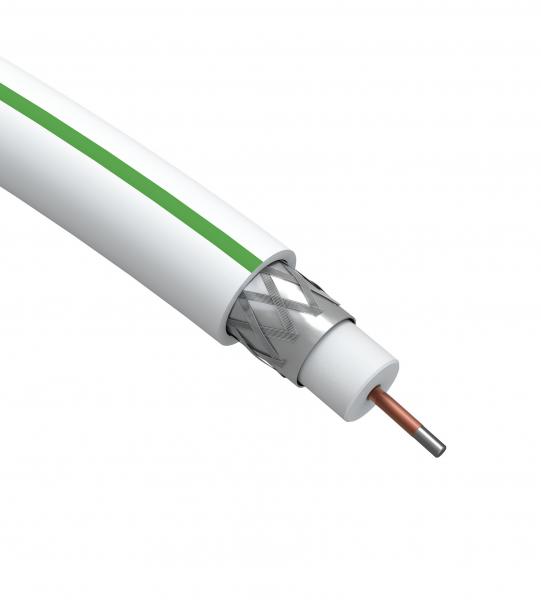 SAT 703 B, CCS/(оплётка Al, 75%), 75 Ом (бухта 100м ), кабель белый ЭРА