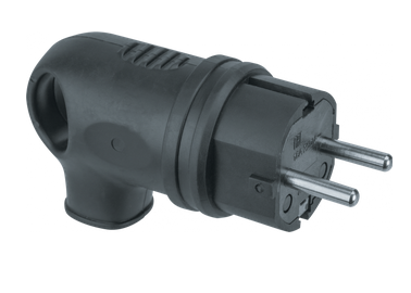 Navigator Вилка 61 367 NCA-PLR01-16A-E-IP44-BL угловая с заземляющими контактами каучук Черный 61367