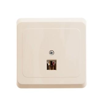 Schneider Electric Этюд  Крем  Розетка телефонная 1*RJ11 скрытая установка TELC-001k