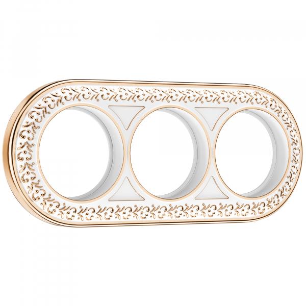 Рамка на 3 поста (белое золото)  Werkel Antik Runda WL70-frame-03/  a037900