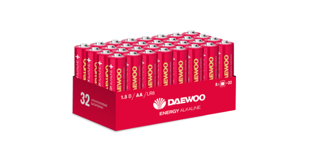 Элемент питания Daewoo LR6 ENERGY Alkaline 2021 Pack-32 (кратно 32)
