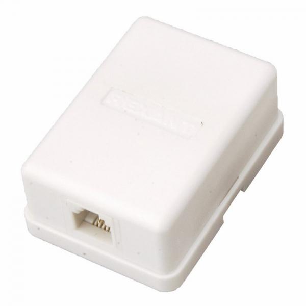 Телефонная розетка 1х6P-2C RJ-11 1 вход (пакет) внешняя PROCONNECT 03-0001-4