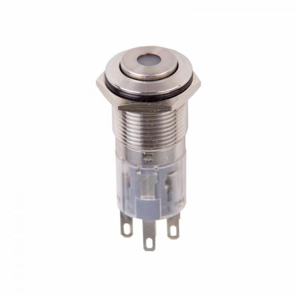 Кнопка  антивандальная Ø16 250В Б/Фикс (5с) (ON)-OFF/(OFF)-ON красная (A-16-C4) REXANT 36-3263