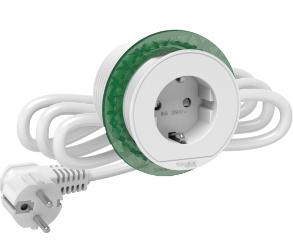 Блок розеточный 1x (2К+З) белый Schneider Electric INS44000