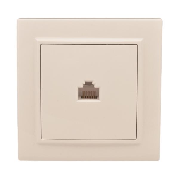 EKF  Минск  Бежевый Розетка RJ-45 1-местная скрытая установка ERK01-035-20