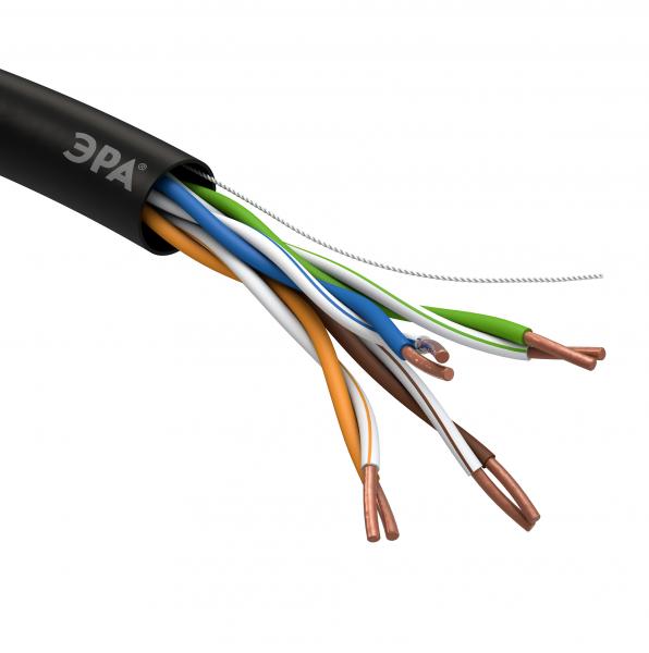 U/UTP 4x2x24AWG Cat5e CU PE OUTDOOR 305м SIMPLE Кабель витая пара ЭРА