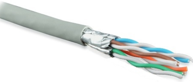 Hyperline UFTP4-C6A-S23-IN-LSZH-GY-500 (500 м) Кабель витая пара U/FTP, кат. 6a (10GBE), 4 пары (23AWG), одножильный (solid), каждая пара в экране, без общего экрана, для использования в неэкранированных системах, LSZH, серый
