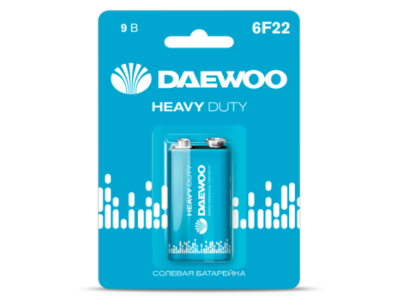 Элемент питания Daewoo 6F22 Heavy Duty 2021 BL-1 (кратно 1)