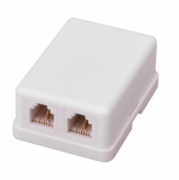 Телефонная розетка 2х6P-2C RJ-11 2 входа внешняя PROCONNECT 03-0002-4 03-0002-4