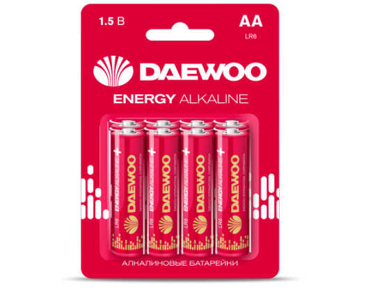 Элемент питания Daewoo LR6 ENERGY Alkaline 2021 BL-8