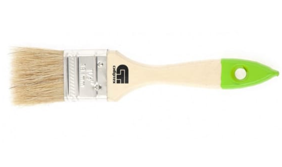 Кисть КФ 1.5" плоская 36 мм, натуральная щетина, деревянная ручка// Сибртех 82262