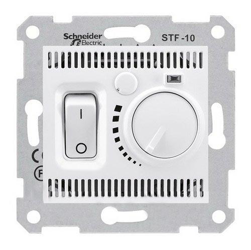 Schneider Electric Sedna  Белый Термостат механизм для теплого пола 10А, 230В, IP20 скрытая установка SDN6000321